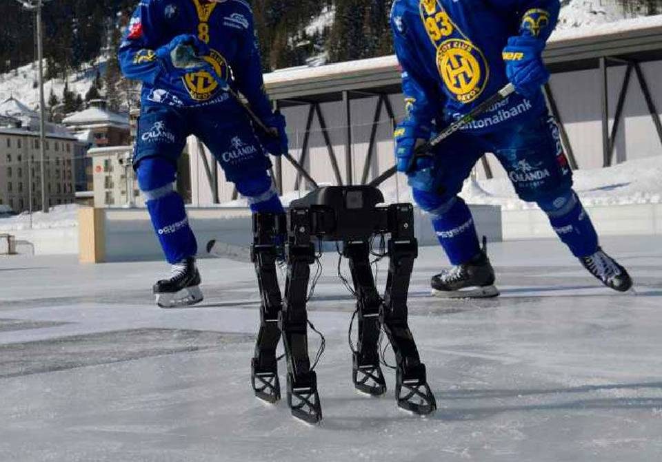 Image of A Robot Playing In a Ice-Hockey Match